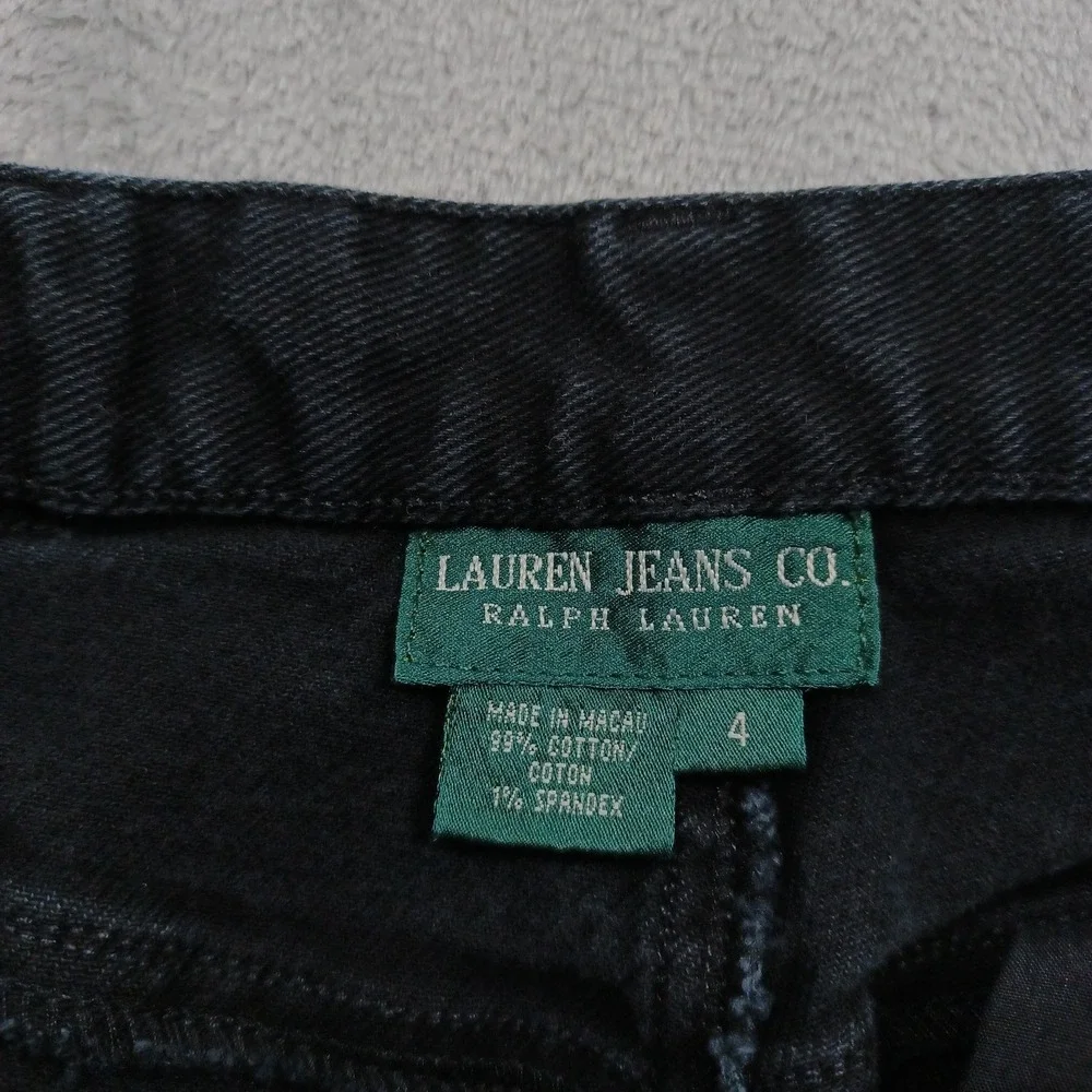 Lauren Ralph Lauren Jeans‎ Womens 4 Black Denim Casual Preppy Pockets - Picture 3 of 8
